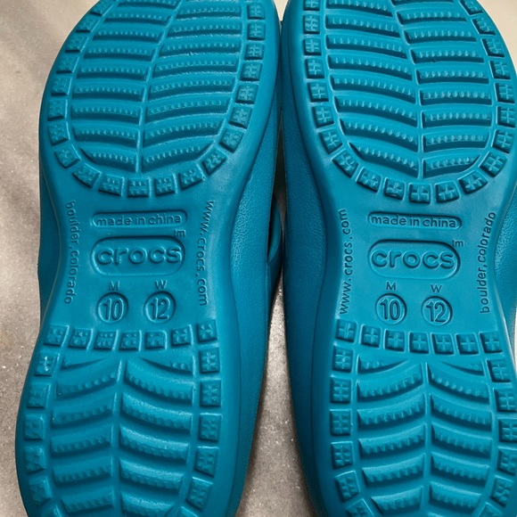 CROCS Aqua Blue Flip Flops - Picture 4 of 4